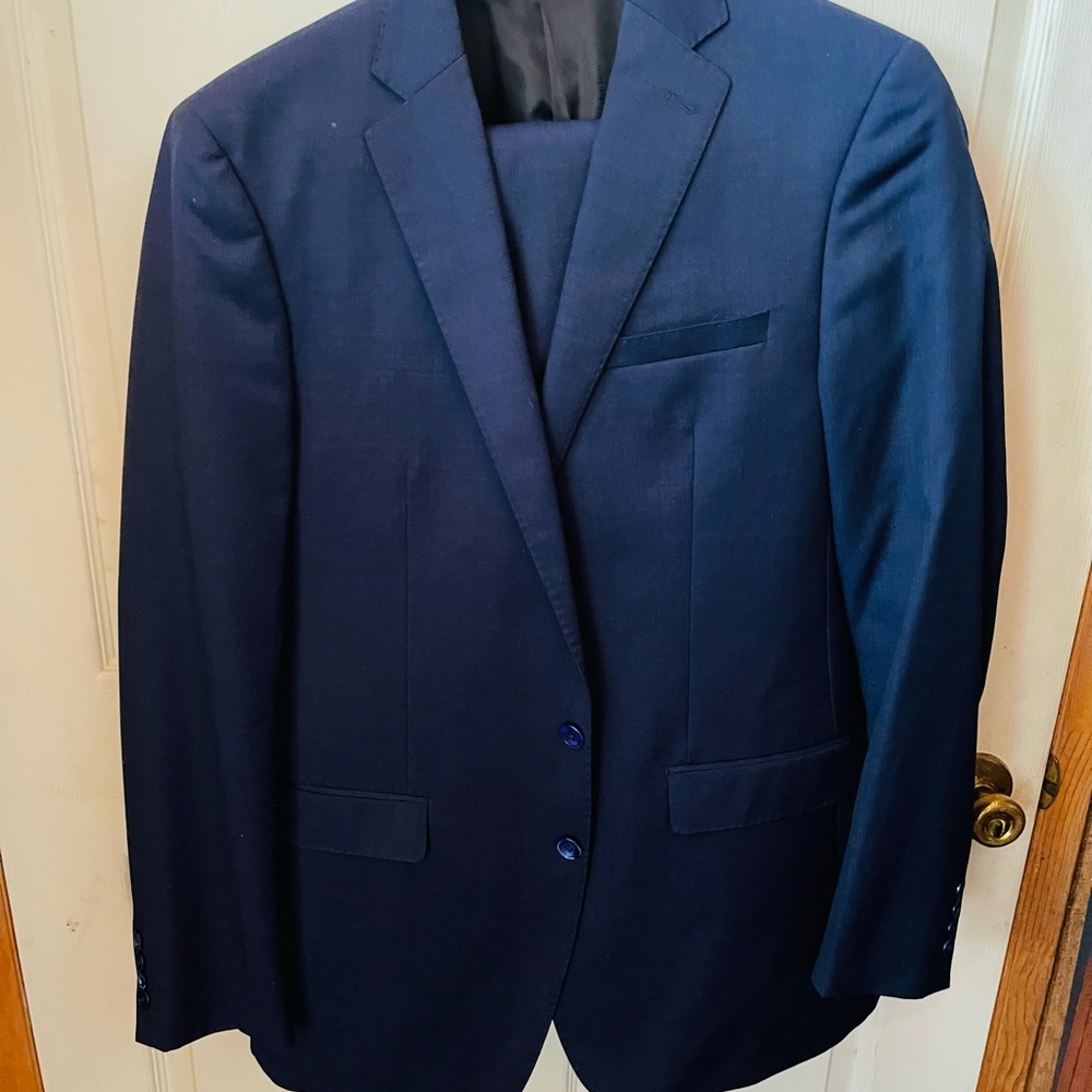 Calvin Klein Men's Peacock Blue Suit